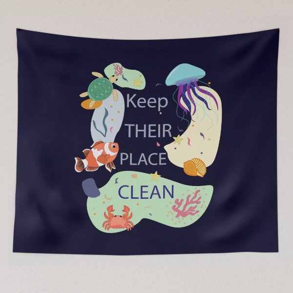 Item preview, Keep their place clean Vibes, Ocean creatures, Sea life  designed and sold by SGS-.