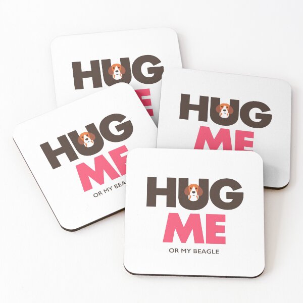 Item preview, hug me or my beagle white/pink designed and sold by TanyaHayes.