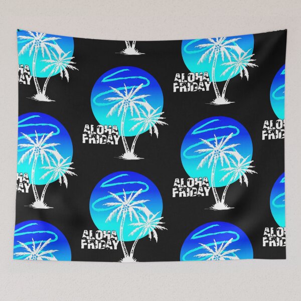 Item preview, Aloha Friday Palms Friday Weekend Summer Blue Sky designed and sold by tarek25.