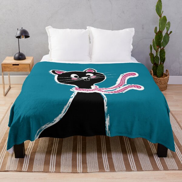 Item preview, Black Cat Long Neck Deep Blue designed and sold by ranadigipaint.