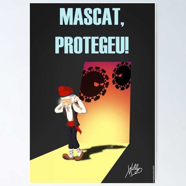 Item preview, Cartel de prevenció COVID-19 Català designed and sold by WillymBD.