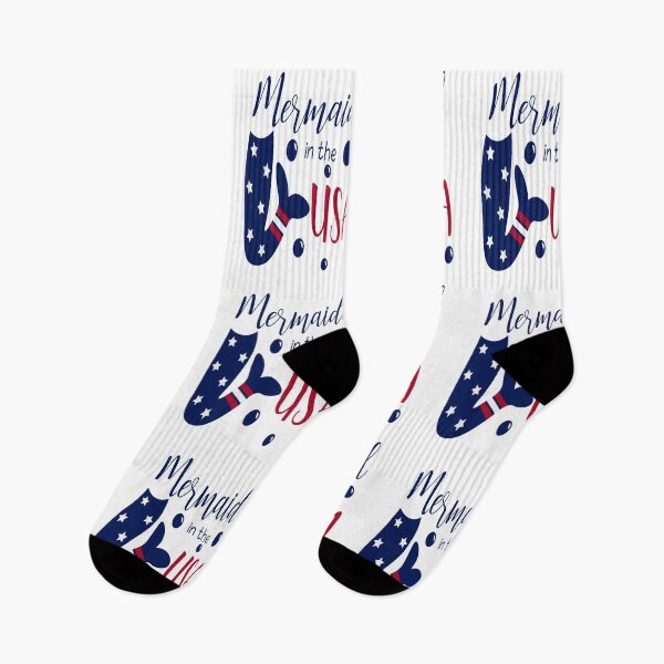 Item preview, Mermaid in the USA Patriotic 4th of July design for kids toddler and babies designed and sold by BRtisticDesigns.