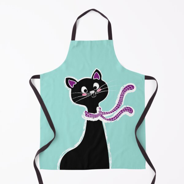 Item preview, Black Cat Long Neck Blue Sky designed and sold by ranadigipaint.