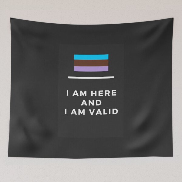 Item preview, I Am Valid Rectangle Graphic - Androsexual designed and sold by thesassypanda.