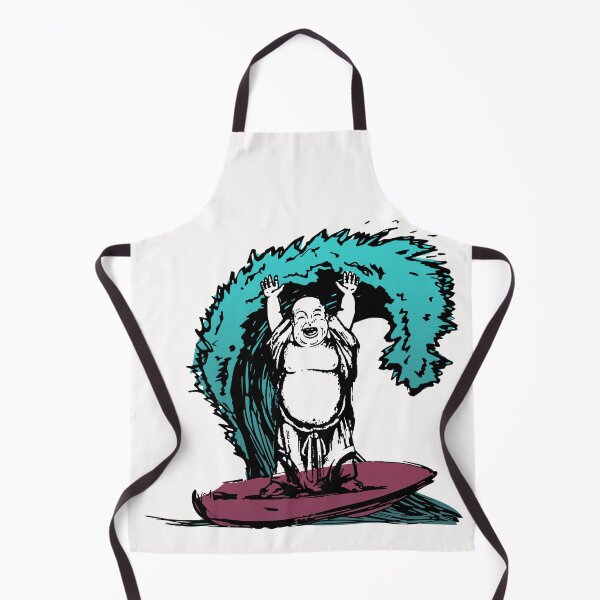 Item preview, Funny buddha on the surfboard at surfing a wave designed and sold by tarek25.