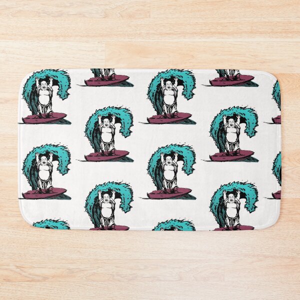 Item preview, Funny buddha on the surfboard at surfing a wave designed and sold by tarek25.