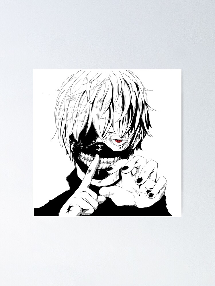 Anime Junge Mit Weissen Haaren Und Roten Augen Poster Von Deadnzstore Redbubble