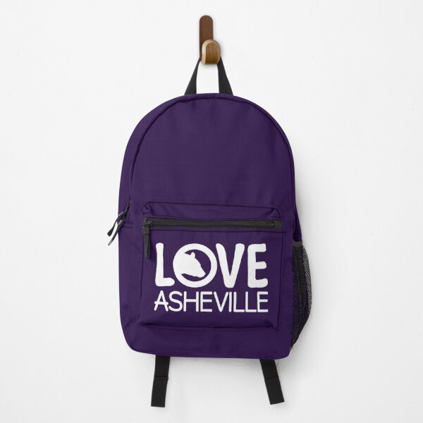 Item preview, Love Asheville - Black Bear - White On Purple AVL 13 designed and sold by Serena's Asheville Merch.