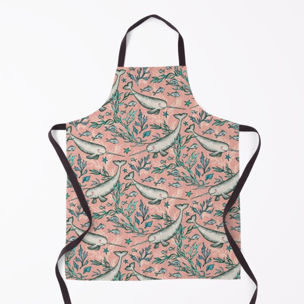 Item preview, Narwhal Toile - peach pink designed and sold by micklyn.
