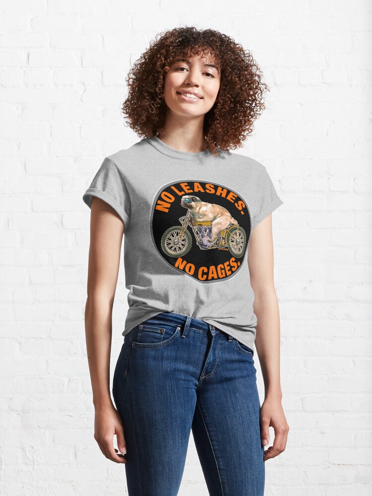Alternate view of NO LEASHES, NO CAGES Classic T-Shirt