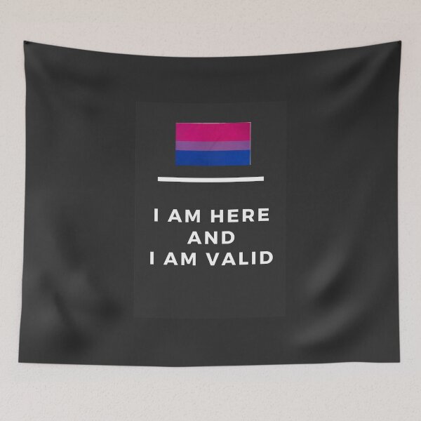 Item preview, I Am Valid Rectangle Graphic - Bisexual designed and sold by thesassypanda.