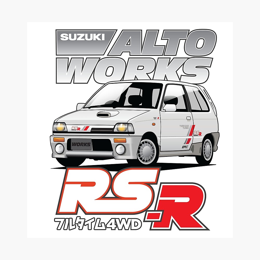 Alto Works Rs R Poster By Teammightyboy Redbubble