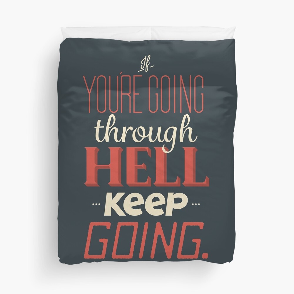 Keep Going. Duvet Cover