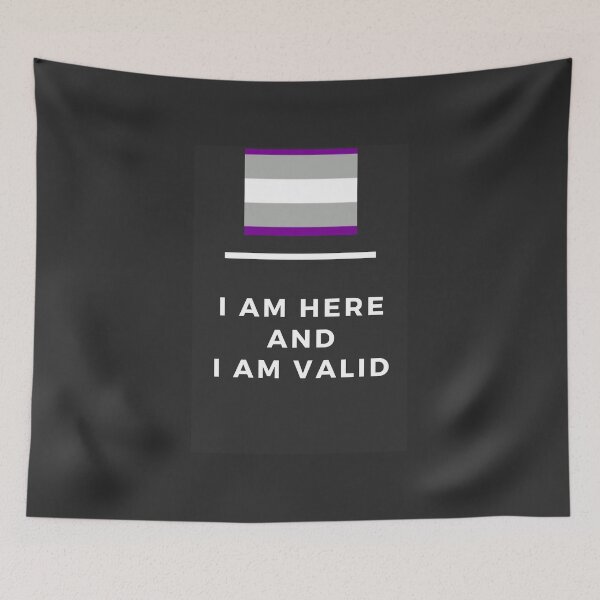 Item preview, I Am Valid Rectangle Graphic - Graysexual/ Grayace designed and sold by thesassypanda.