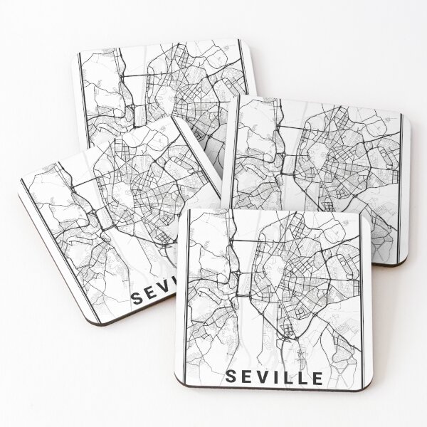Item preview, Seville Spain Map designed and sold by lovesuperkarma.