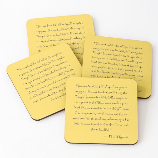 Item preview, She was beautiful - F Scott Fitzgerald designed and sold by The Little Wood Cottage.