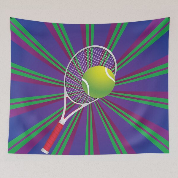 Item preview, Tennis Ball and Racket retro designed and sold by AnnArtshock.