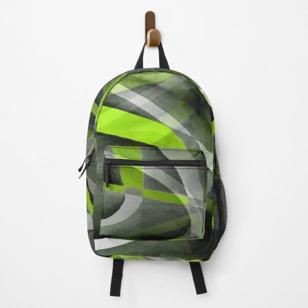 Item preview, Eighties Lime Yellow On Grey Abstract Curve Pattern designed and sold by taiche.