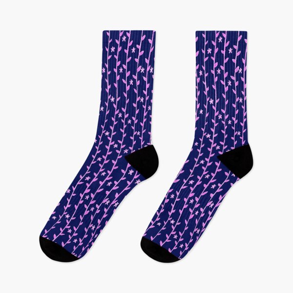 Item preview, Watercolor Floral Vines Pattern - Hot Pink & Navy designed and sold by monitdesign.