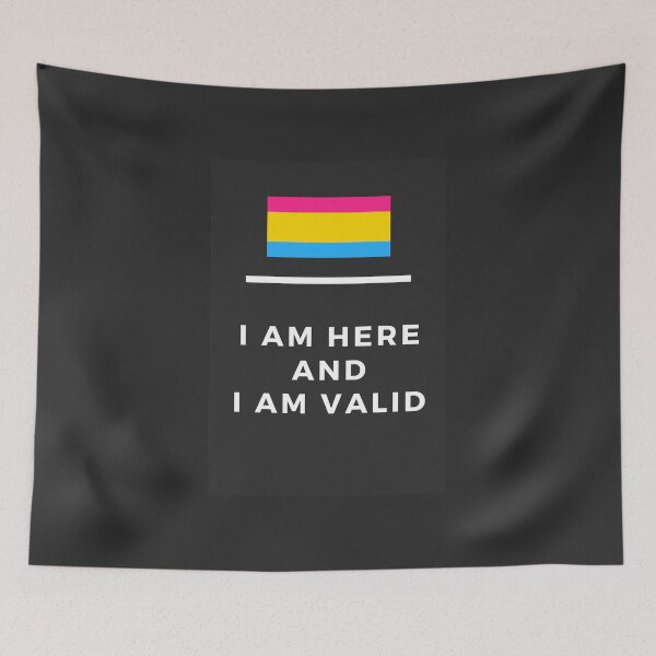 Item preview, I Am Valid Rectangle Graphic - Pansexual designed and sold by thesassypanda.