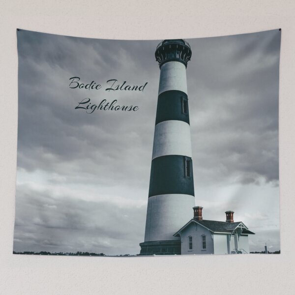 Item preview, Bodie Island Lighthouse black and white designed and sold by mwagie.