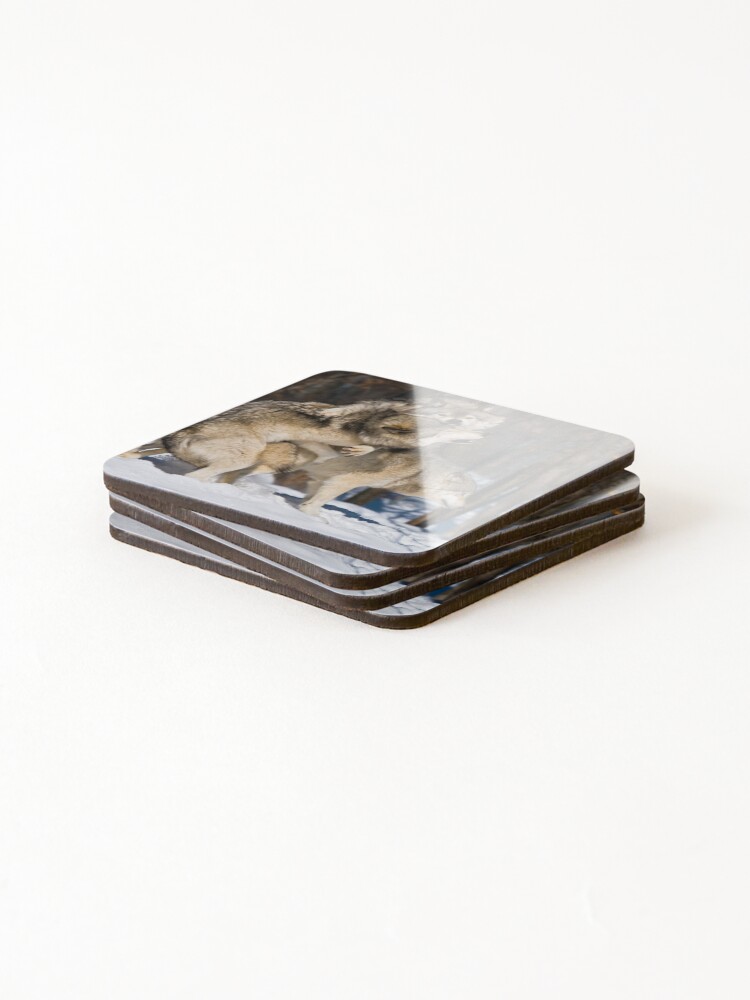 Thumbnail 4 of 5, Coasters (Set of 4), Timber Wolves designed and sold by WolvesOnly.