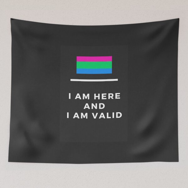 Item preview, I Am Valid Rectangle Graphic - Polysexual designed and sold by thesassypanda.