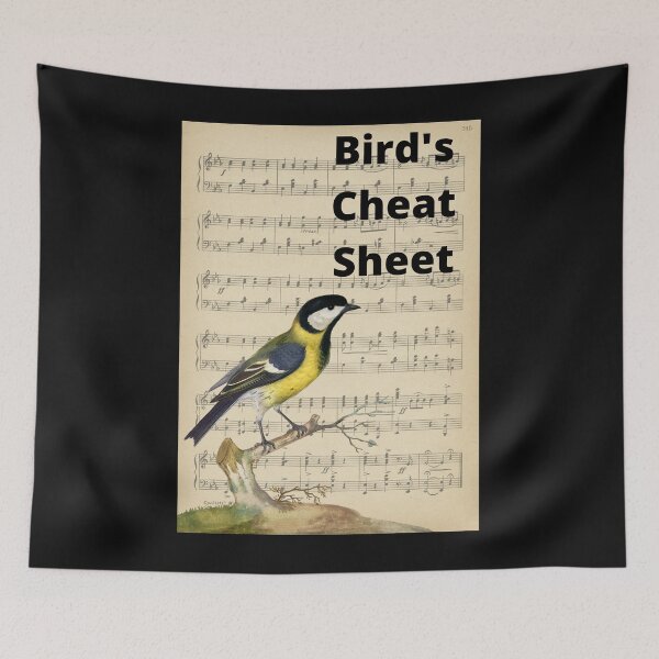 Item preview, Birds Cheat Sheet designed and sold by TeeZoneZtore.