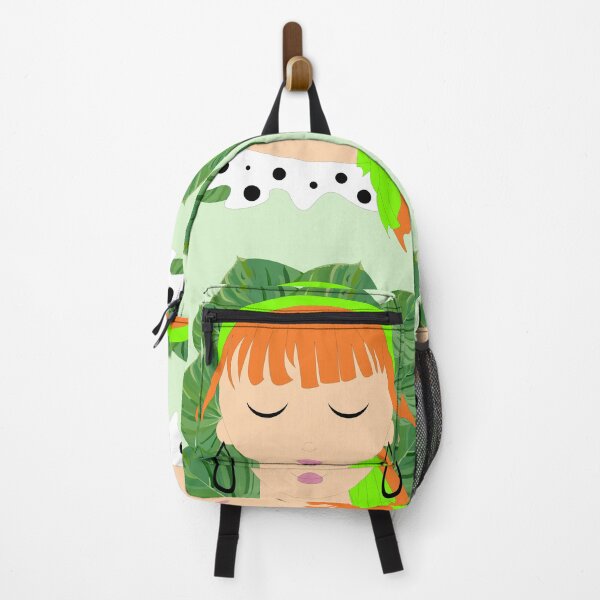 Item preview, Cute red orange hair girl with green hair tie and leaves designed and sold by SGS-.