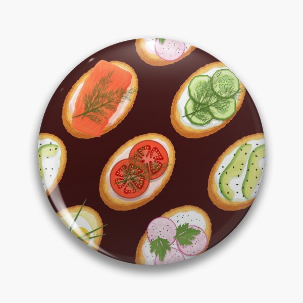 Item preview, Healthy Bruschetta Toppings Pattern designed and sold by Alicia Chee.