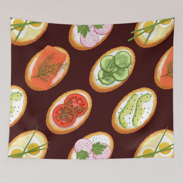Item preview, Healthy Bruschetta Toppings Pattern designed and sold by Alicia Chee.
