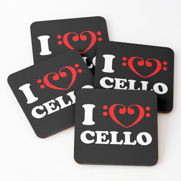 Item preview, I Love Cello Bass Clef Design  designed and sold by jaycartoonist.