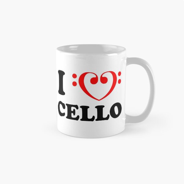 Item preview, I Love Cello Bass Clef Design  designed and sold by jaycartoonist.