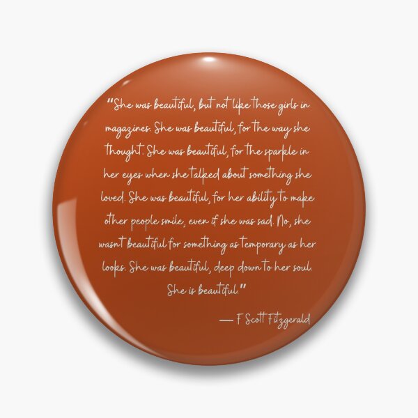 Item preview, She was beautiful - F Scott Fitzgerald designed and sold by The Little Wood Cottage.