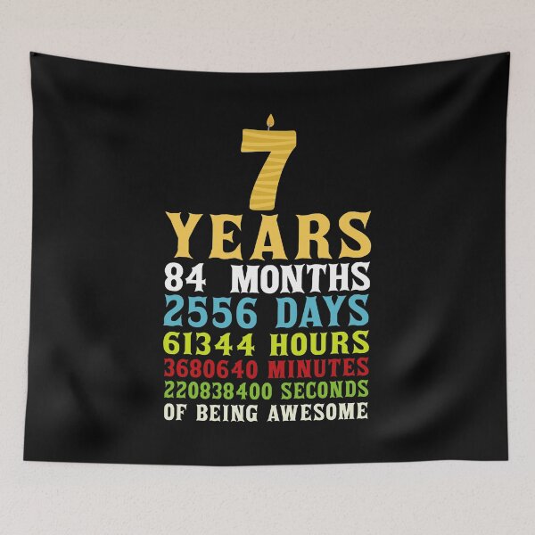 Item preview, 7 Years 84 Months Of Being Awesome Funny Seven Years Old 7th Birthday Anniversary Gift designed and sold by Md. Manjur Ahamed.