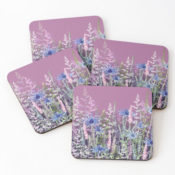 Item preview, Flower Meadow - Sea Holly, Veronica Flowers & Grasses designed and sold by Fiona Calder Designs.