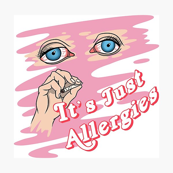 Item preview, It's Just Allergies (Pink) | @makemeunison Digital Il-Lit-Strations designed and sold by Garrett Marks.