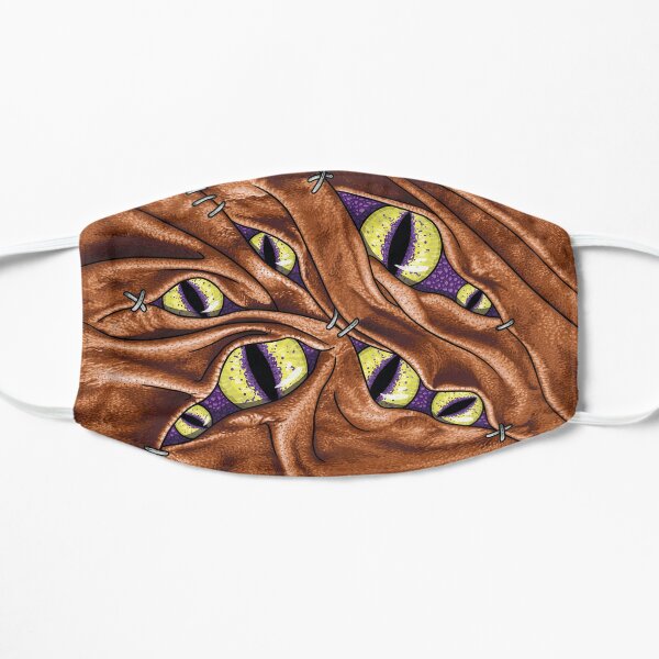Stitch Mimic - Brown Leather Flat Mask