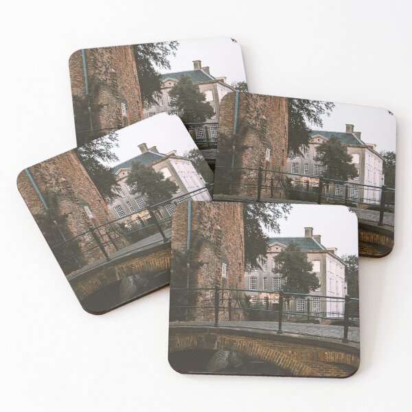 Item preview, Amersfoort Medieval city in The Netherlands canal and bridge just after sunset designed and sold by michieldros.