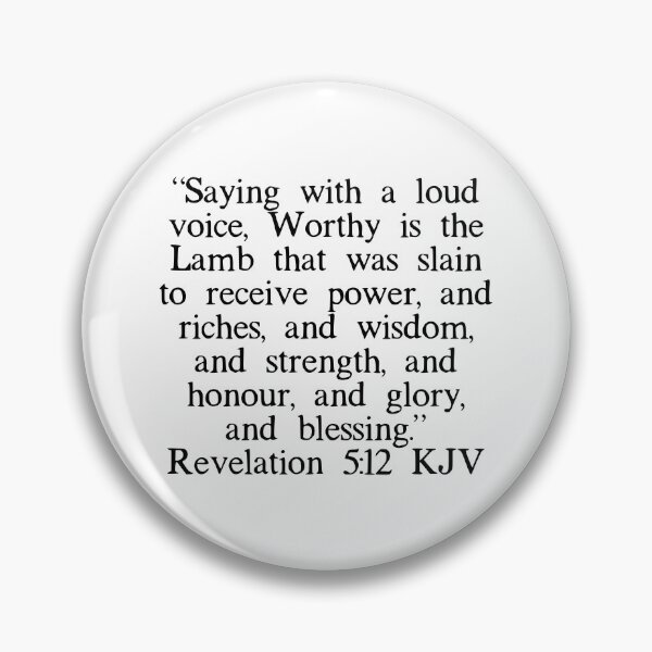 Item preview, Revelation 5:12 KJV designed and sold by IBMClothing.