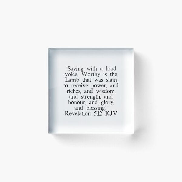 Item preview, Revelation 5:12 KJV designed and sold by IBMClothing.