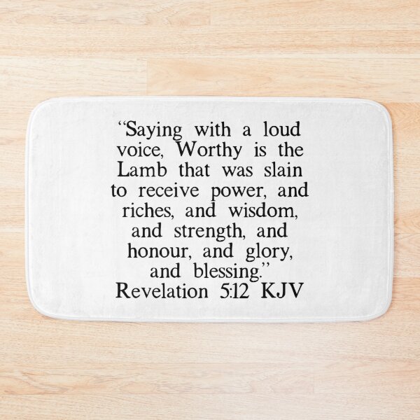 Item preview, Revelation 5:12 KJV designed and sold by IBMClothing.