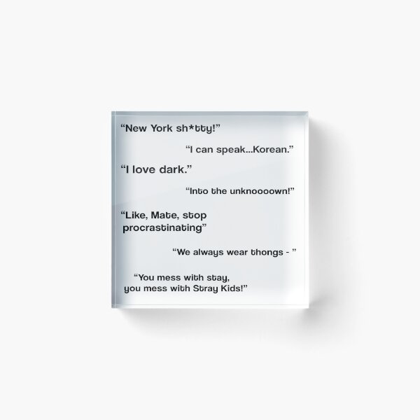 Item preview, STRAY KIDS - Funny Quotes Pack Black [BUY MEDIUM OR LARGER FOR STICKER PACK] designed and sold by SugarSaint.