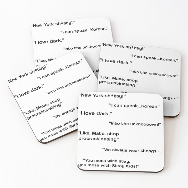 Item preview, STRAY KIDS - Funny Quotes Pack Black [BUY MEDIUM OR LARGER FOR STICKER PACK] designed and sold by SugarSaint.