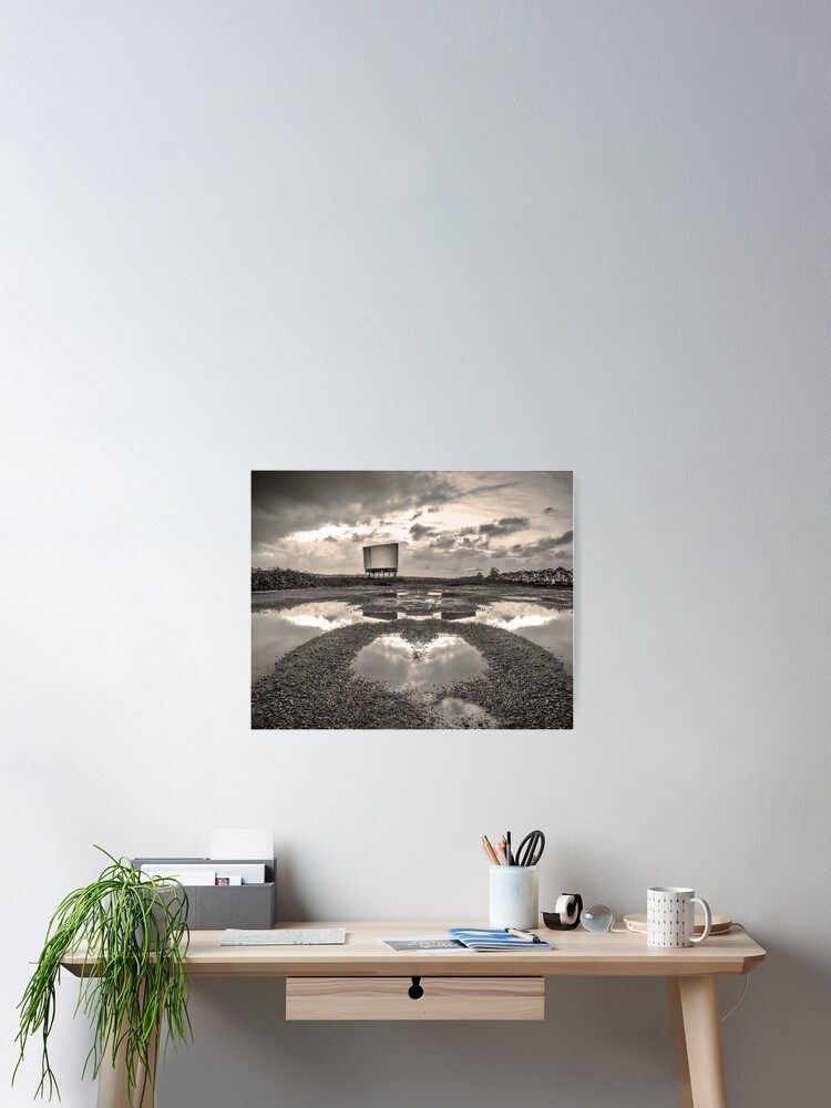 Thumbnail 2 of 3, Poster, Impossible Landscape with Drive-In designed and sold by OtherRealisms.