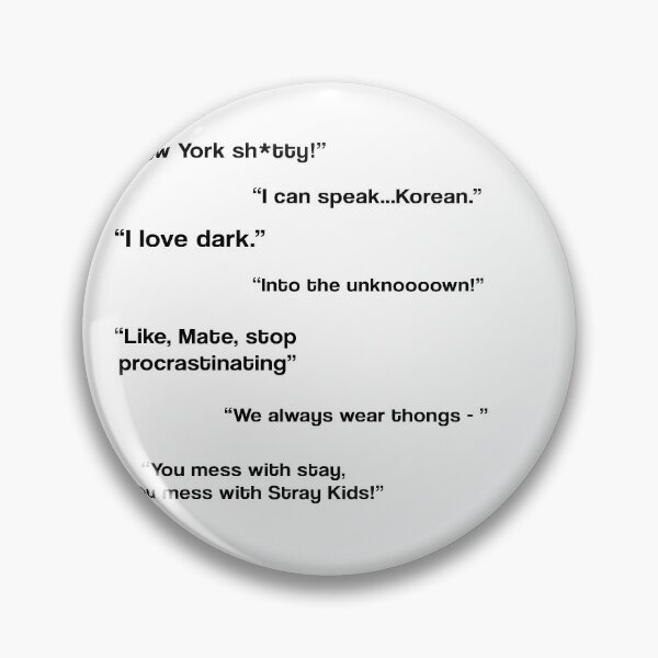 Item preview, STRAY KIDS - Funny Quotes Pack Black [BUY MEDIUM OR LARGER FOR STICKER PACK] designed and sold by SugarSaint.