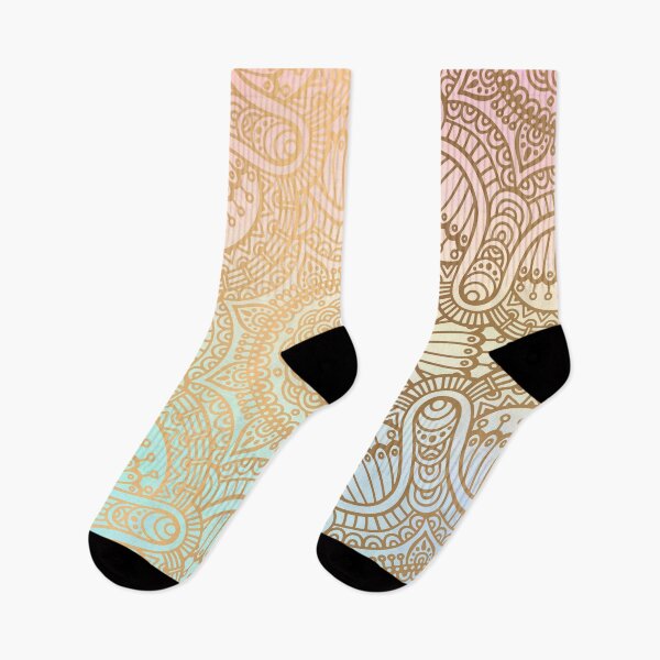 Item preview, Gold Mandala Pattern on Pastel Gradient designed and sold by Vic Torys ☆.