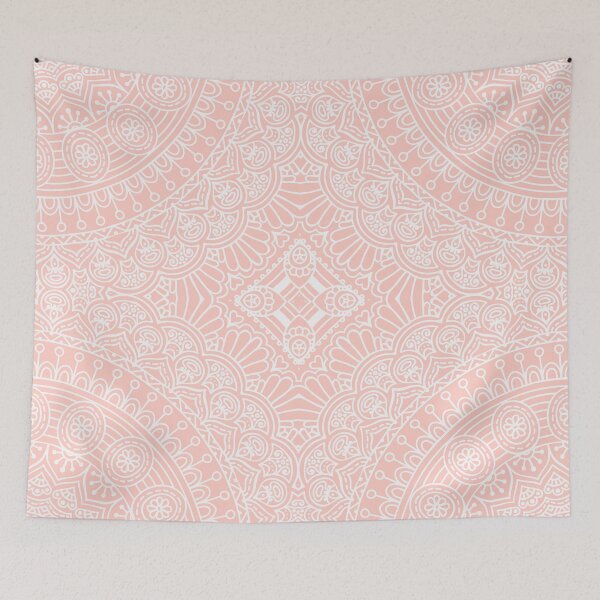 Item preview, Baby Pink White Mandala Pattern Illustration designed and sold by Vic Torys ☆.