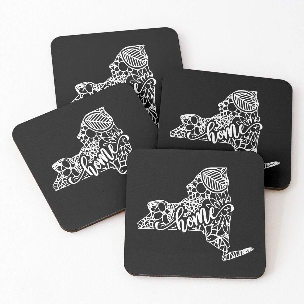 New York State Mandala Coasters (Set of 4)