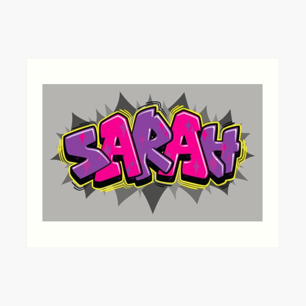 Sarah Name Wall Art Redbubble